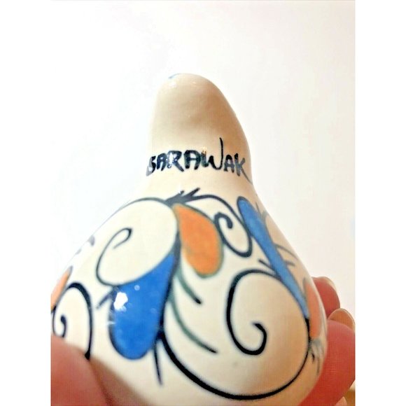 Vintage Glazed Pottery Vase of the Sarawak Tribe Malaysia 2.5" H - Picture 8 of 8